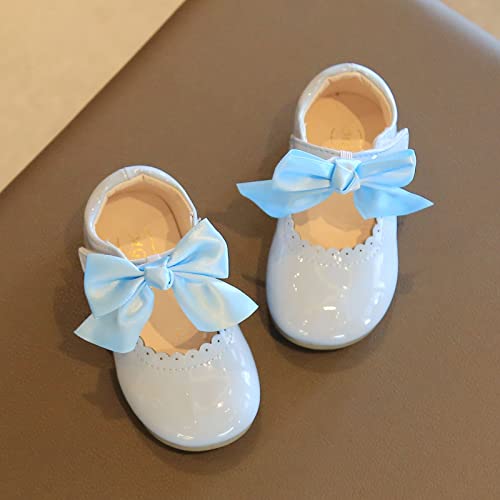 Toddler Flower Girl Dress Shoes Patent Bow Mary Jane Ballet Flats Wedding Party School Mary Janes Shoes for Girls4