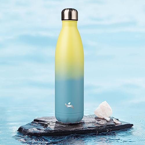 Image of Konokyo Insulated Water Bottles,25 oz Double Wall Stainless Steel Vacumm Metal Flask for Sports Travel,Sandy Beach