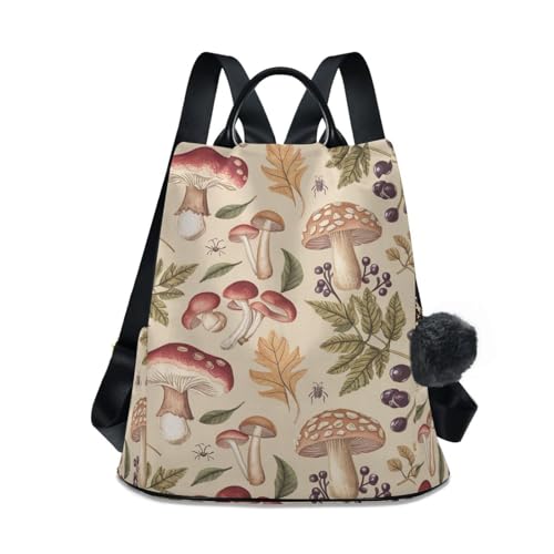 Sac à dos de voyage femme pour week-end chic beige à fermeture éclair