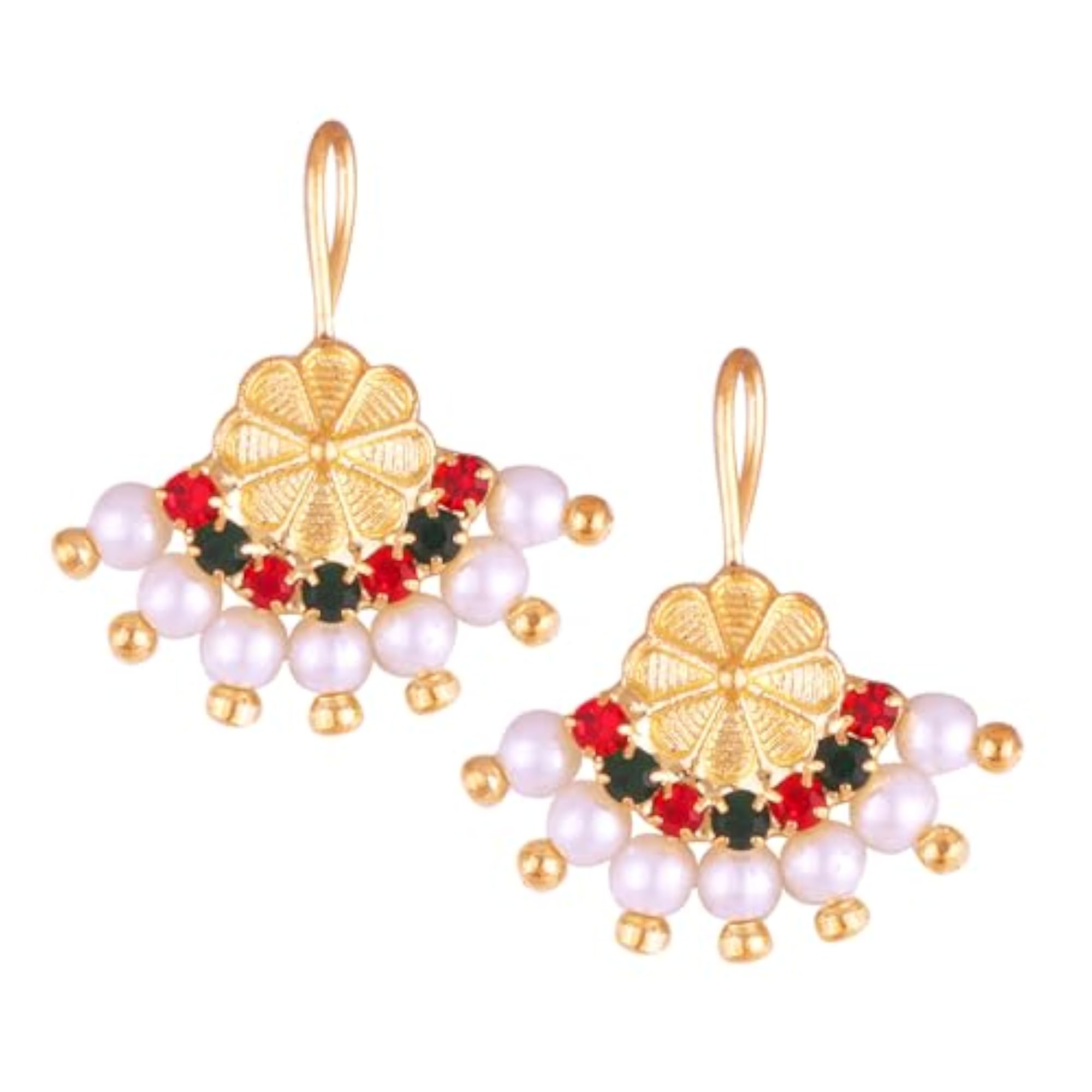 Women's Elegant Shimmering Multi Bugadi Earrings