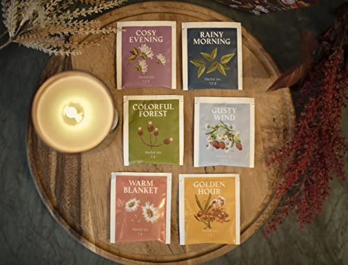 Image of ACORUS Autumn Taste Tea Set, Natural Herbal Tea Variety Pack, Assorted Tea Box, Tea Gift Set of 6 Different Teas, Herbal Tea Sampler of 60 Tea Bags Individually Wrapped, Discover Rich Autumn Teas