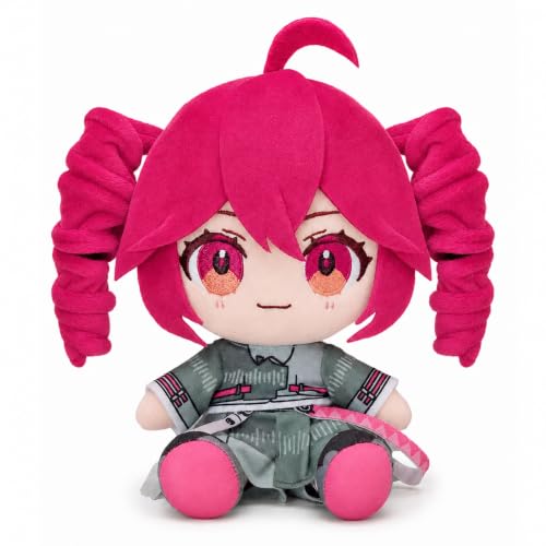 hotekous 8 Inch Red 3D Drill Double Ponytail Anime Character Collectible Plush ToyA Cute Plush Gift for Boys and Girls