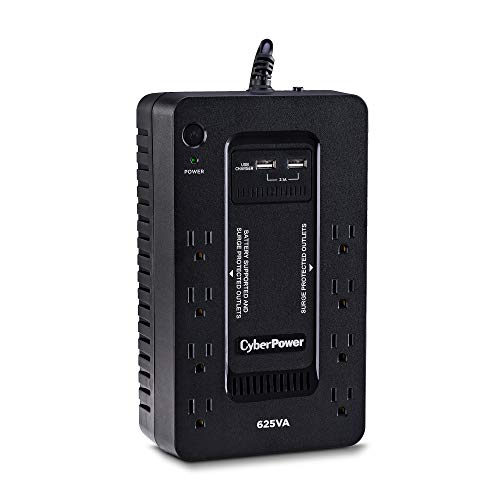 Cyberpower St625U Standby Ups System, 625Va/360W, 8 Outlets, 2 Usb Charging Ports, Compact #TOP1