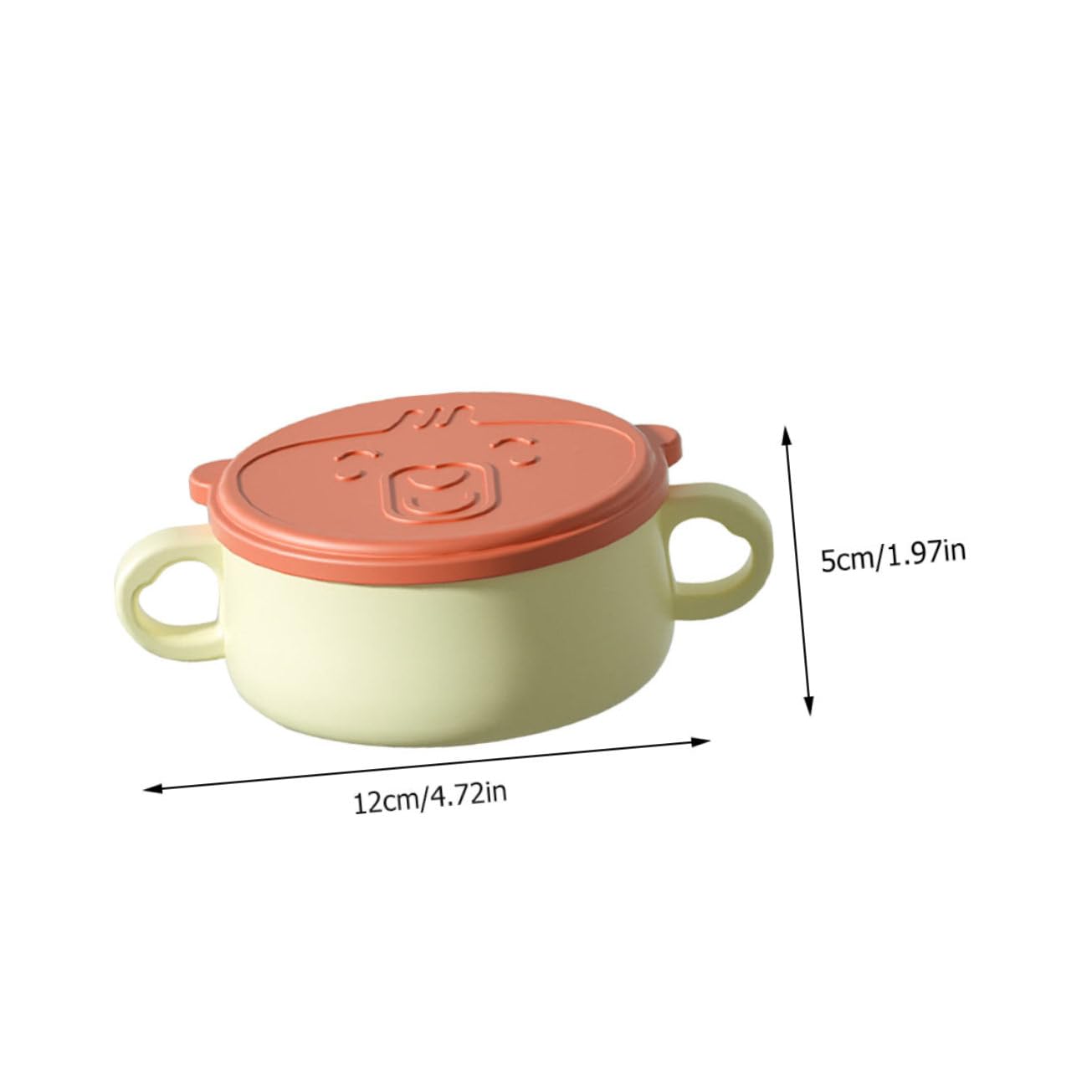 Toddmomy 1pc Eating Bowl with Dual Handles Durable Stainless Steel Complementary Food Bowl for Boy Girl Easy to Hold and Move for Food and Soup Tableware