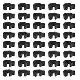 HOUDERCO Set 80 Pezzi Clip di Plastica Nero per Armadio e Gabbie per Animali, Facile Installazione e Design Compatto, Adatto per Scarpiere e Sistemi di Organizzazione