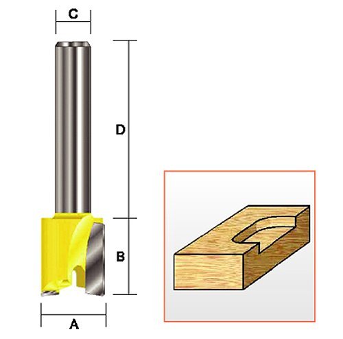Kempston 108011 Hinge Mortising Bit, 1/4-Inch Shank, 1/2-Inch Cutting Diameter by 1/2-Inch Cutting Length
