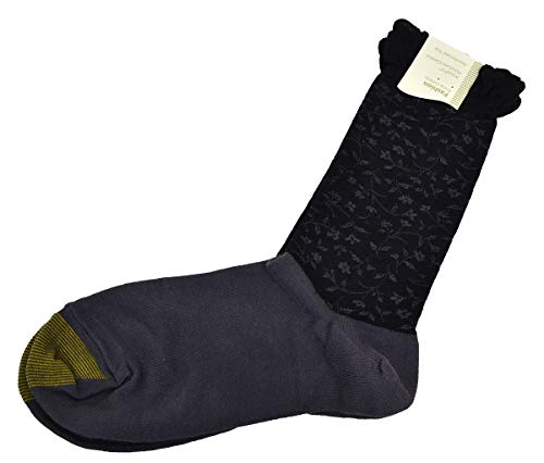 GOLD TOE WOMENS Growing Flower SOCKS Black 9-11