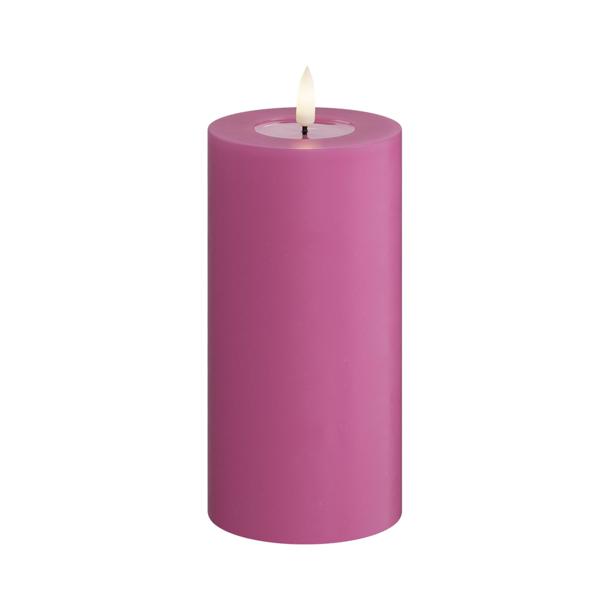 Deluxe Homeart Pink Indoor Flameless Led Candle - Magenta - With Real Flame™ Technology - Battery Powered Candle (7.5 X 15 Cm)