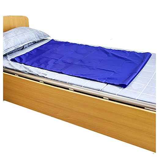 HNYG Reusable Flat Slide Sheet for Patient Transfer, Turning, and Repositioning in Beds, Hospitals and Home Care, Sliding Draw Sheets to Assist Moving Elderly and Disabled (Blue, 90x68 cm)