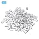 PATIKIL 1/16/ 1.5mm Aluminium Crimping Loop Sleeves, 120 Stück Kabel Crimp Hülsen Drahtseil Hülsen Schlaufen für Rigging Geländer, Silber Ton