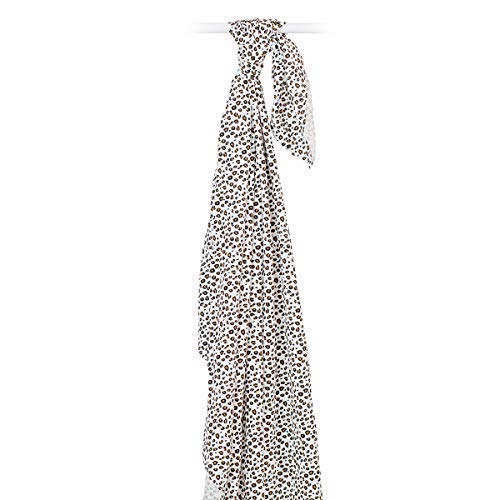 Image of Lulujo Baby Swaddle Blanket| Unisex Softest Bamboo Viscose Muslin Swaddle Blanket| Neutral Receiving Blanket for Girls & Boys 47in x 47in Leopard
