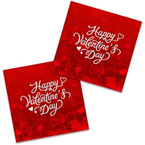 Gatherfun 50-Pack Valentine's Day Napkins Cover