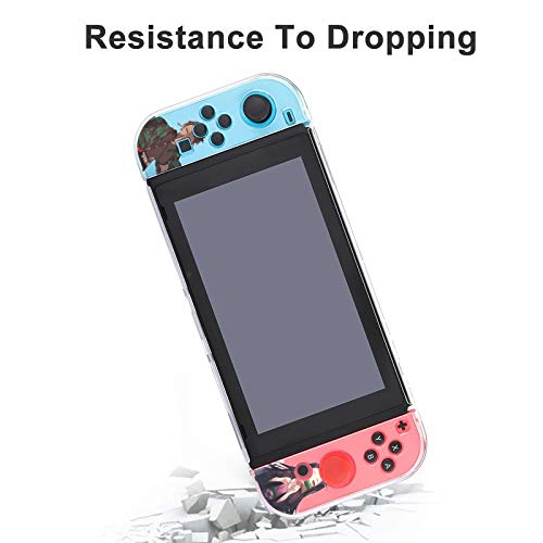 Protector Case for Nintendo Switch,Demon Slayer Tanjirou and Nezuko Print Case for Nintendo Switch Split 5-Piece Switch Game Console PC Cover