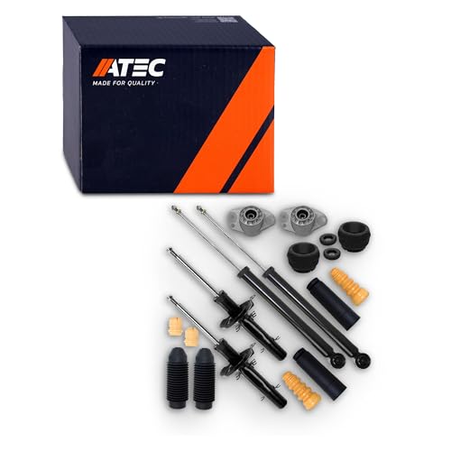 4x amortisseurs ˆ gaz avant &, arri re jambe de suspension y compris palier de d™me &, kit de protection contre la poussi re, Compatible avec AUDI A3 (8L1), SEAT LEON (1M1), TOLEDO 2 (1M2), SK