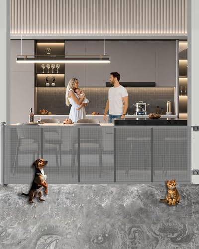 Huafly Cancelli retrattili per bambini, cancelli extra larghi per grandi aperture, cancelli per bambini, cancelli di sicurezza, cancelli di sicurezza extra lunghi per cani, su porte, scale, esterni