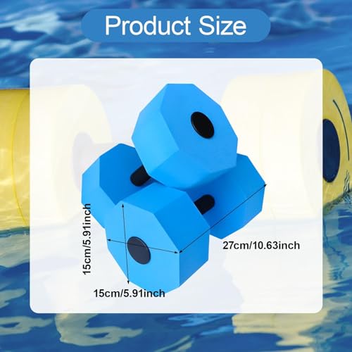 2x Mancuernas acuáticas para ejercicio en piscina miniatura 2