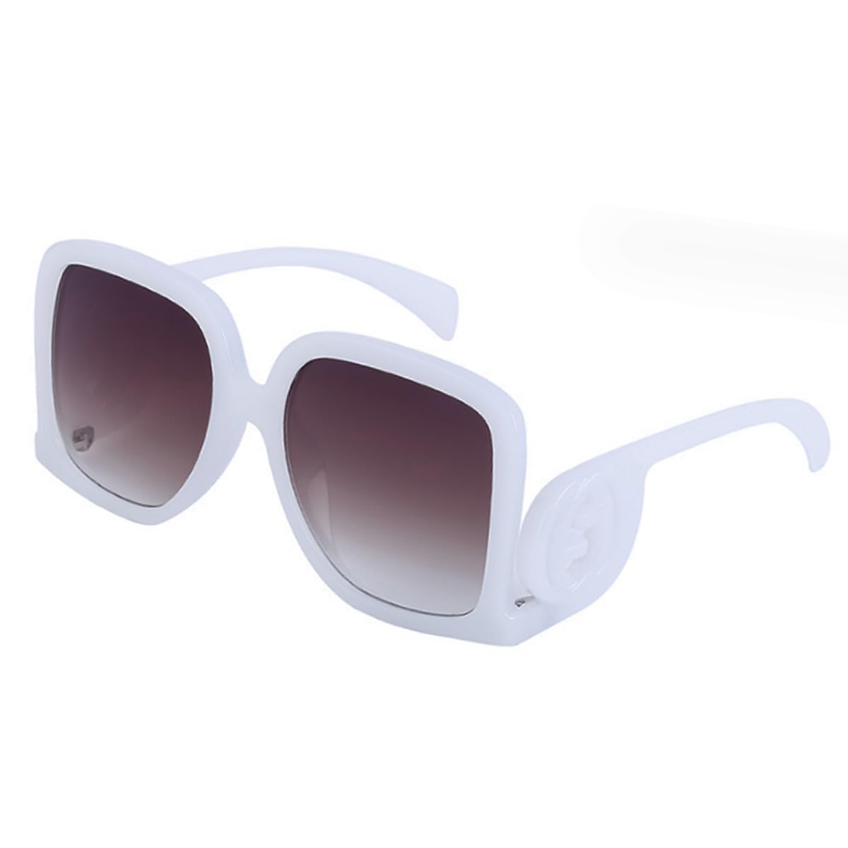 Damen-Sonnenbrille, modisch, personalisierbar, großer Rahmen, cooles Logo, quadratische Sonnenbrille, Reise-, Urlaubs-Zubehör