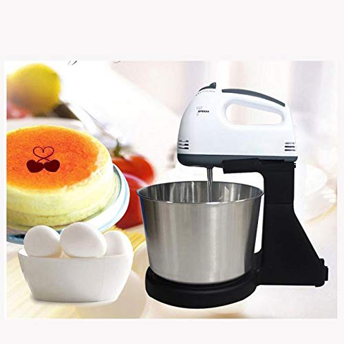Sbattitore Elettrico per Alimenti Supporto da Tavolo Impastatrice per Dolci Impastatrice per Uova Frullatore per Uova Frullatore per Cottura Panna da Montare Macchina 7 velocità (C