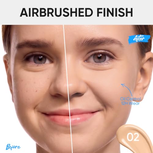 Image of SKINTIFIC Velvet Matte Cushion Foundation Blue #02 Ivory | Full coverage matte finish, one-swipe flawless, oil control, long-lasting pore-blurring pressed powder for oily skin.