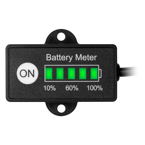 Jayron Mini LED Battery Indicator, DC 12/24V Lifepo4