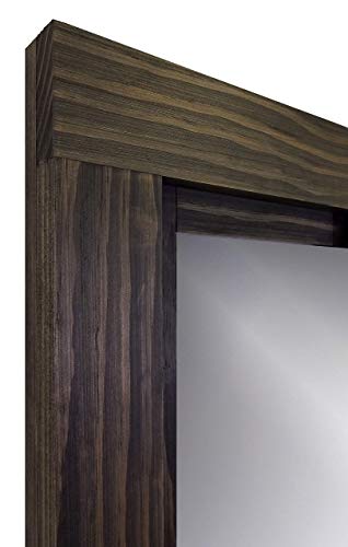 Farmhouse Framed Wall Mirror, 20 Stain Colors - Vanity Mirror, Rustic Home Decor, Double Vanity Mirror, Over Sink Mirror Wall Mount, Black Frame, Bathroom Mirror, Large Mirror - Ebony #TOP5