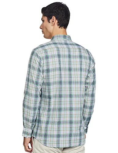 Image of Colorplus Men's Pure Cotton Checks Pattern Tailored Fit Spread Collar Full Sleeve Casual Shirt