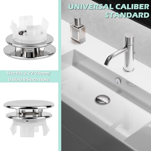 6Stück überlauf waschbecken überlauf abdeckung überlauf stöpsel Überlaufblende Ring Waschbecken Überlauf Ringe Runde Überlaufabdeckung Waschbecken Ring Sinken Überlauf Ring für Küche Badewanne Zubehör