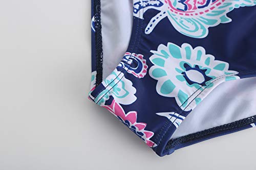 Image of Girls Two Piece Bikini Swimsuits Hawaiian Floral Bathing Suit for Kids Summer Beach Swimwear Set 3-16 Years