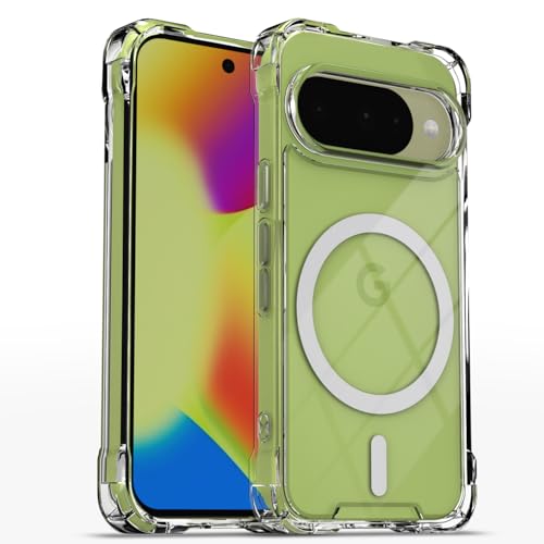 Image of Amazon Basics Back Cover for Google Pixel 10 5G Mag-Safe Shockproof PC + TPU Protective Case Magnetic Support Bumper Case (Transparent Mag-Safe)