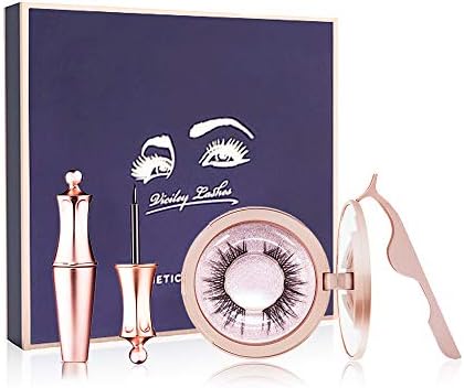 [2019 Upgrade] Magnetic Eyelashes,2 Pairs Eyelashes Magnetic Eyeliner Kit, Nivlan 3D 5 Magnetic Eyelashes Lashliner for…