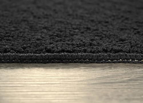 Garland Rug Town Square Black 6' x 9' Non Slip Area Rug for Living Rooms & Hallways, Stylish & Durable for High-Traffic Areas