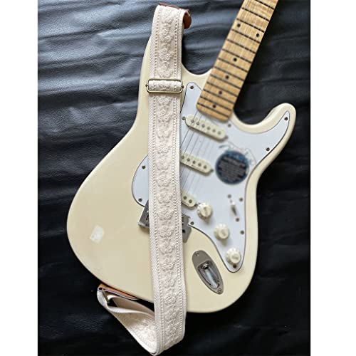 ZTTTD Sangle de Guitare en Dentelle d’abricot Faite à la Main de 5 cm adaptée à Tous Les modèles de Guitare Basse… - Les Beatles, Paul McCartney, John Lennon, RIngo Starr, George Harrison ZTTTD Sangle de Guitare en Dentelle d'abricot Faite à la Main de 5 cm adaptée à Tous Les modèles de Guitare Basse… – Image 4