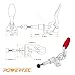 POWERTEC 2PK Toggle Clamp, 100lbs Holding Capacity, 301A Quick Release Push Pull Clamp for Woodworking Jigs and Fixtures, Pocket Hole Jigs, Welding, Crosscut Sled, CNC (20323)