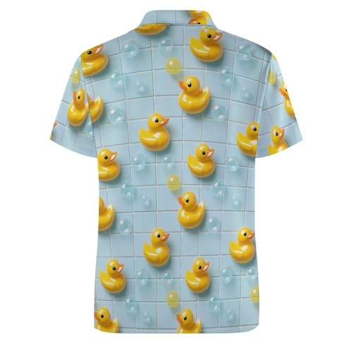 Polo de golf pour homme à manches courtes imprimé canards