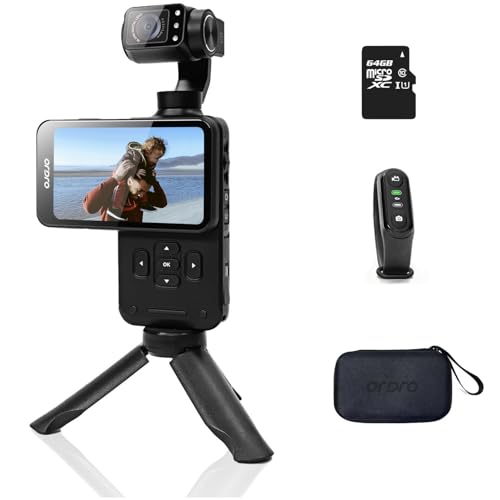 ORDRO M5 Handheld Camera 5K 3-Axis Stabilisation Video Camcorder Portable IR Night Vision WiFi Vlogging Camera with 120 Wide Angle Face Tracking 64G Card Remote Control Bracket
