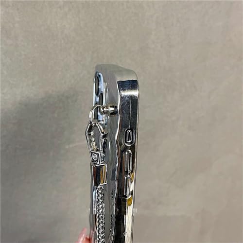 Coque miroir cœur iPhone 11 argent plissé résout le manque de miroir de poche - 2