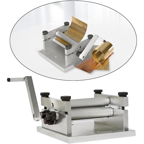 Máquina laminadora de chapas, Herramienta Manual para doblado de Metal casero, laminadora de precisión para láminas de Metal Blando, Ideal para maquetas de Barcos y Trenes.