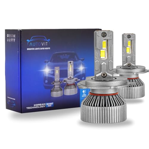 Image of H4 LED Headlight Bulbs - 140W, 6000K Cool White, 2x Brighter, Plug & Play Replacement for Halogen (Set of 2)