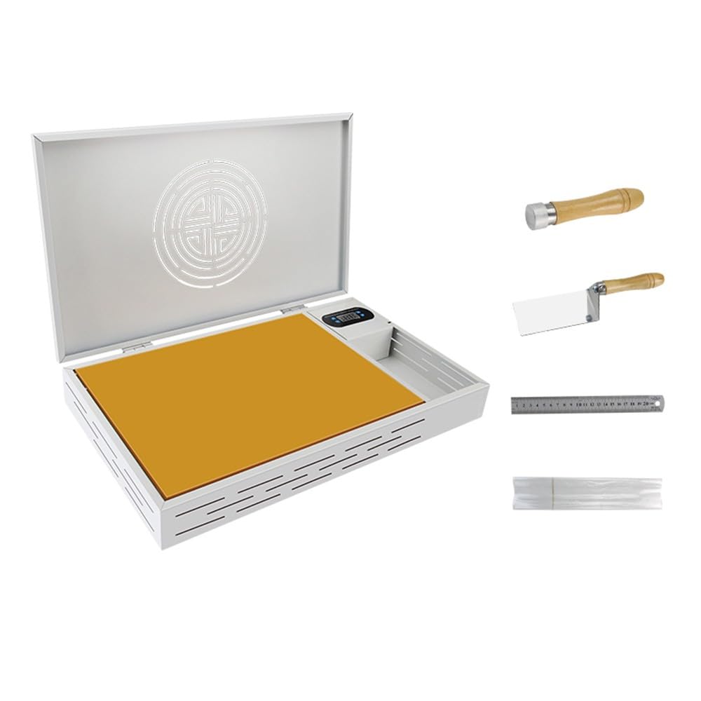 JinZao Cellophane Wrapping Machine, Desktop Heat Sealer Film Sealing Machine Manual Overwrapping Machine, for BOPP Perfume Cosmetics Poker Box Tea Gift Box PVC Heat Sealer Film