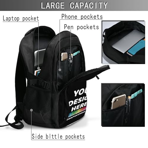 Custom Backpack With USB Port Large-capacity Casual Travel Laptop Bag Design Text Photo Logo Personalized Backpacks, Large4