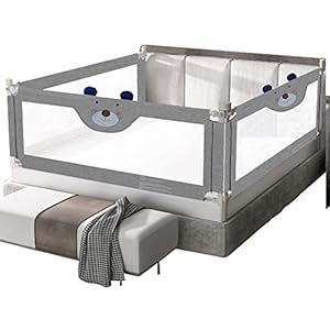 SYOO SINGYOO Bed Rails for Toddlers- New Upgraded Extra Long Bed Guardrail Full Size Baby Bedrail for Children Fit for…