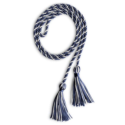 Image of Endea Graduation Single Honor Cord Two-Color (Navy Blue /White)