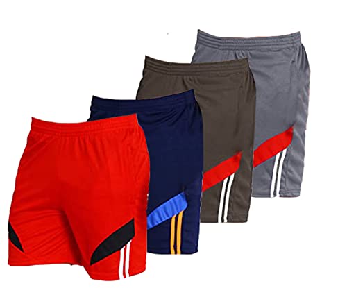 Image of Fort Worth Men's 4 Pack Gym Workout Shorts Quick Dry Bodybuilding Weightlifting Pants Training Running Jogger with Pockets