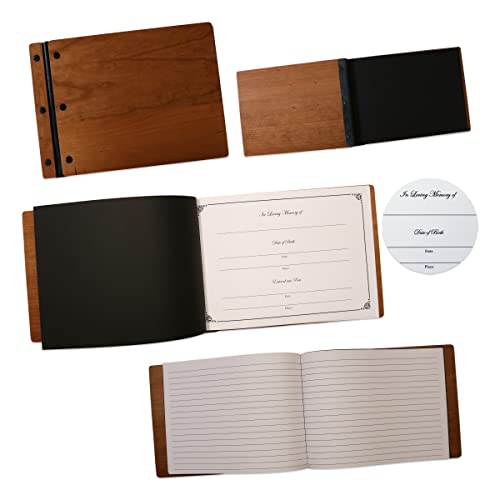 Lifesong Milestones Funeral Guest Book For Memorial Service Personalized Guest Book For Funeral Celebration Of Life Guest Book Engraved Family Tree Funeral Sign In Book Tree Of Life Wood Guest Book #TOP6