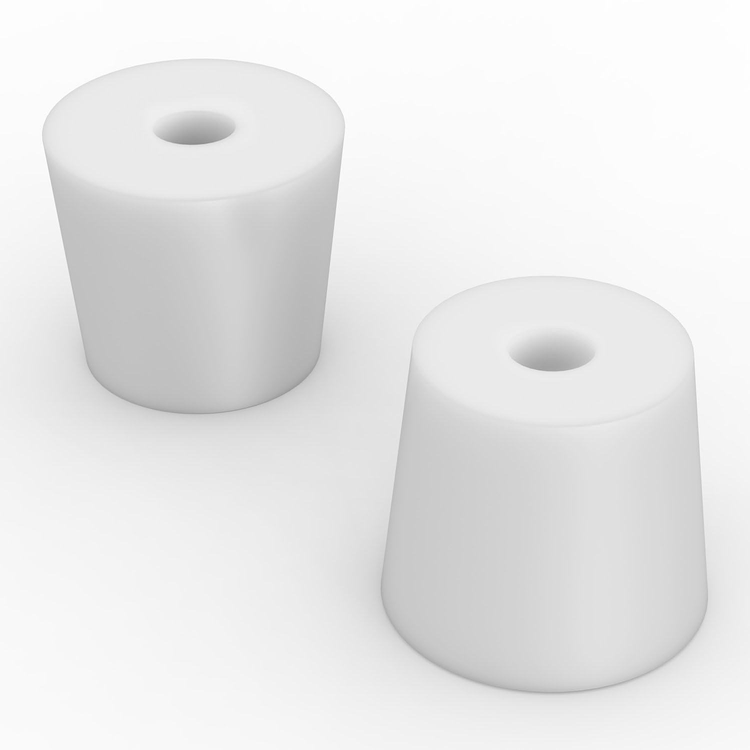 Labasics 5-Pack 6# Single-Hole Silicone Stoppers, White Tapered Lab Seal Stoppers with 0.31" Hole, Durable and Reusable Silicone Plugs for Laboratory Glassware, Airtight Sealing, and Experiments — Amazon image 4