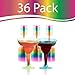 Upper Midland Products Set of 36 Plastic Margarita Glasses - 12 OZ Disposable Neon Cocktail Cups