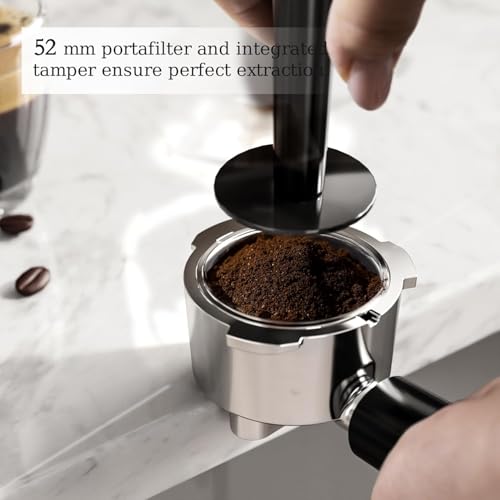 Kismile - Máquina de café expresso de 20 barras, máquina de café expresso com espumador de leite, máquina de cappuccino e café com tanque de água removível de 40 onças, máquinas de café expresso - Imagem 3