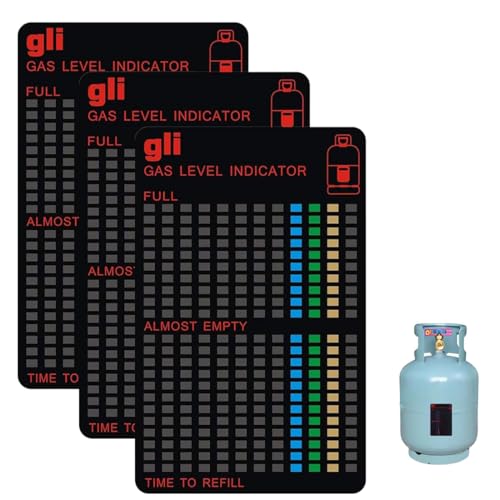 PYEUIFT 3 Pezzi Indicatore Livello Gas Bombola Propano Butano Gas Campeggio Stufa Ricarica Gas Bombola Flessibile Indicatore Livello Gas Bombola Pratico e Sicuro