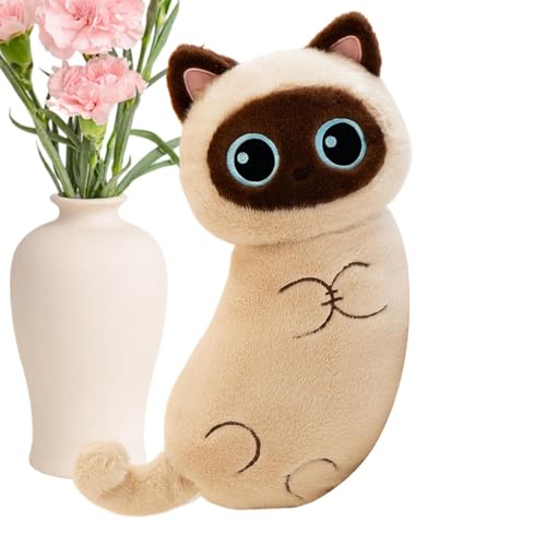 Jouet peluche chat adorable avec rembourrage souple pour fille et garçon