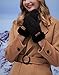 YISEVEN Women's Rugged Sheepskin Shearling Mitten Sherpa Gloves Fur Cuff Thick Wool Lined and Heated Warm for Winter Cold Weather Dress Driving Work New Year Gifts, Brown Medium